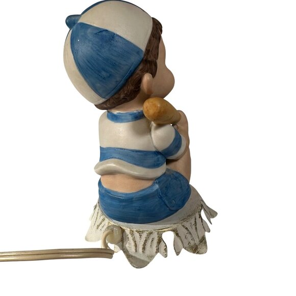 Aladdin Giftware, L.A. Calif. Vintage Ceramic Baseball Boy Night Light Lamp Rare - Picture 6 of 16